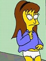 Unfortunate Lisa Simpson got bent over by Skinner